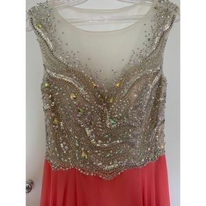 Elegant Flowy Sequin Wedding/Prom Dress